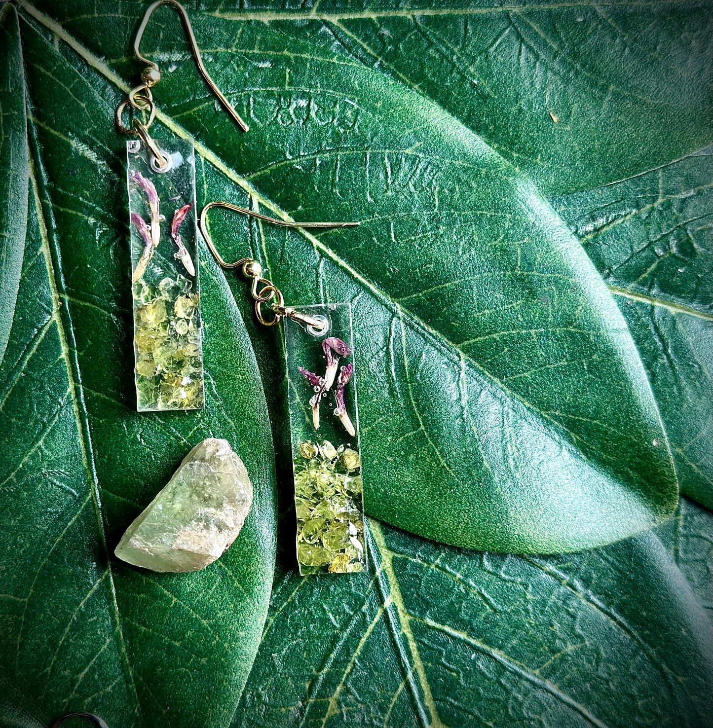 Peridot & Clover Earrings