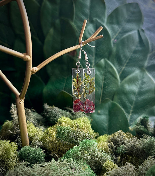 Moss Garnet Earrings
