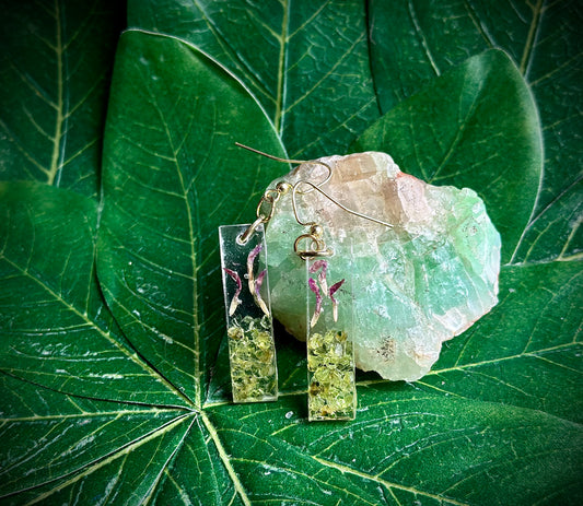 Peridot & Clover Earrings