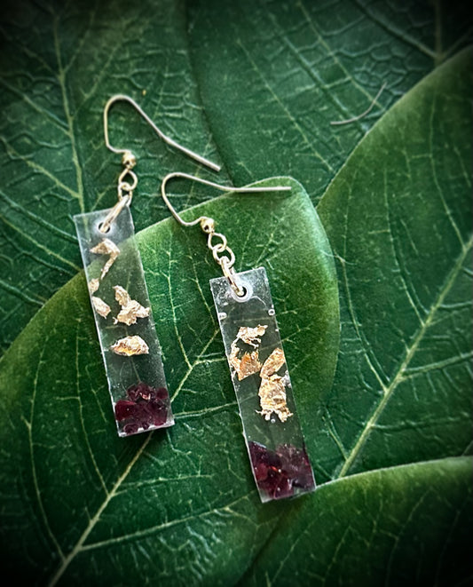 Garnet & Gold earrings