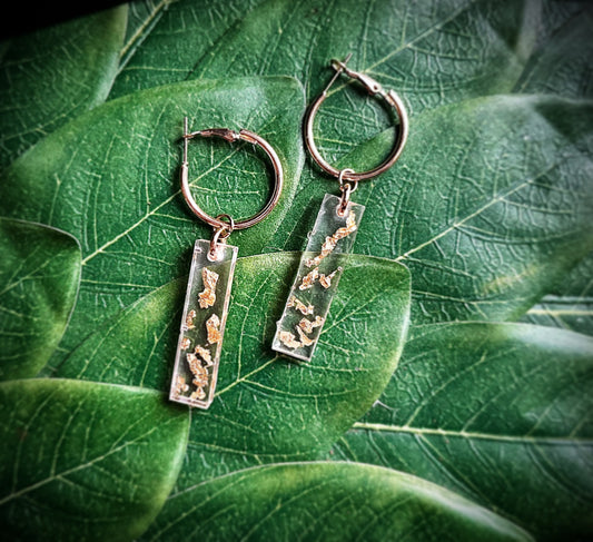 Golden Pillar Flakes earrings